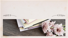 浪漫书香花卉情人节表白恋爱纪念册PPT模板