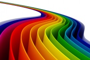 立体彩虹色塑料片图片
