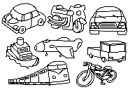 幼儿简笔画交通工具图片