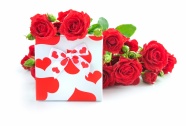 玫瑰花浪漫礼物盒图片