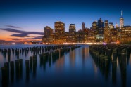 美国曼哈顿夜景图片