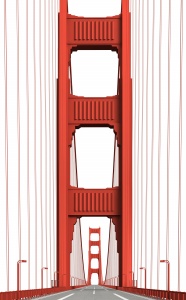 红色金门大桥图片