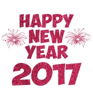 2017新年快乐粉色字体图片