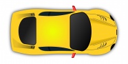 黄色小汽车俯视图