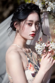 韩式新娘编发发型图片