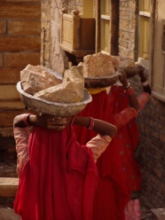 印度装妇女背影图片