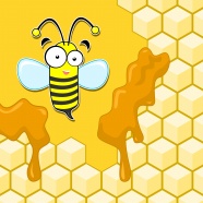 黄色卡通蜜蜂蜂巢图片