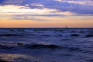 波罗的海夕阳余晖图片