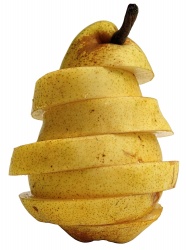 黄色切块梨子图片