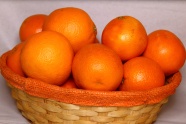 篮子里的鲜橙图片
