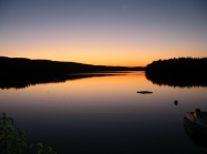 湖泊日落风景图片