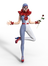 女性小丑3D模型图片