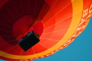 空中热气球局部特写图片