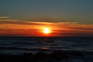 海上黄昏日落美景图片