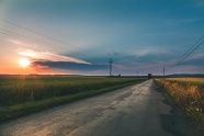 田园公路风景图片