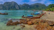 泰国皮皮岛海滩图片