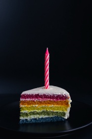 七色彩虹蛋糕图片