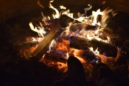 木材燃烧焰火图片