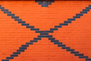 橙色砖块墙壁背景图片