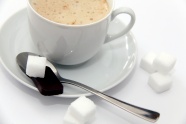 自制热奶咖啡图片