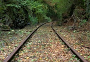 秋季火车轨道景观图片