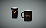 咖啡杯设计背景图片