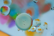 彩色水气泡唯美背景图片