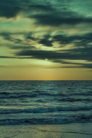 大海黄昏唯美意境图片