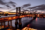 钢铁大桥夜景图片