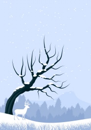 冬雪卡通封面设计图片