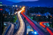 夜晚璀璨公路夜景图片