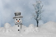 圣诞小雪人背景图片