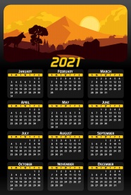 2021年日历全年表图片