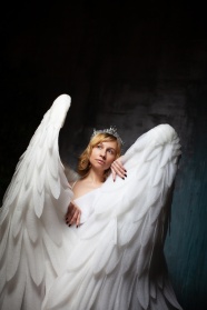 白色天使艺术造型摄影图片