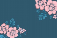 扁平风格花卉背景图片