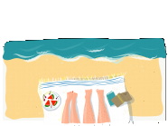 夏日主题插画图片