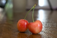 成熟樱桃水果静物图片