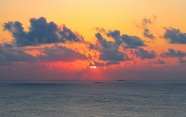 大海地平线日落景观图片