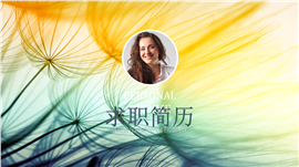 蒲公英个人求职应聘简历PPT模板
