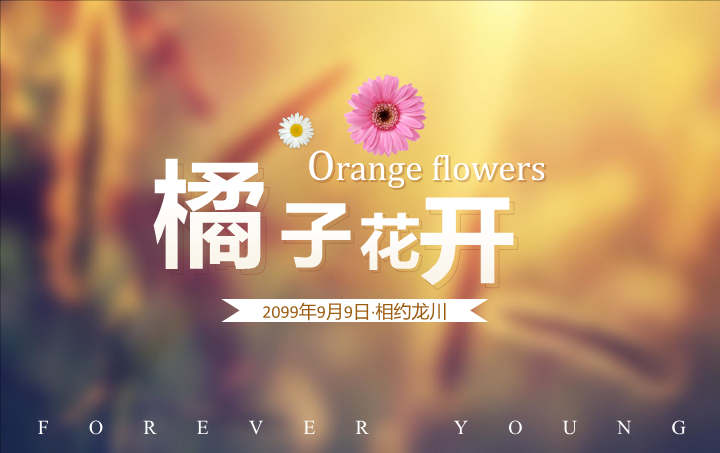 橘子花开毕业纪念相册PPT模板