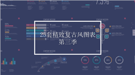 撞色设计商务通用PPT图表