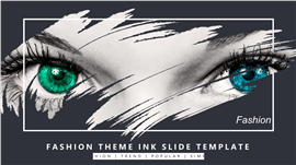 潮流墨迹时尚画册PPT模板