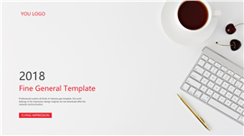 精致欧美风策划书PPT模板