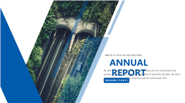 蓝白简洁风年终报告PPT模板