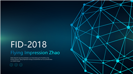 圆形线条科技渐变PPT模板