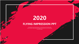 欧美风墨迹通用PPT模板