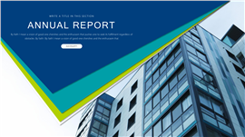 蓝色三角色块设计工作总结PPT模板