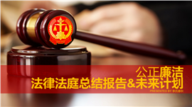 庄严肃静法院系统专用PPT模板