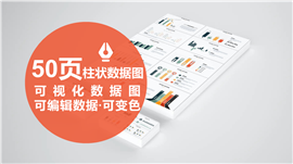 可视化柱状数据PPT图表