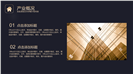 高端金色商业计划书PPT模板
